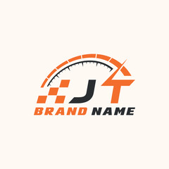 Letter J T logo icon design template elements