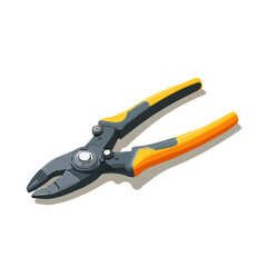2D flat vector graphic of a Wire Cutter in icon style, isolated on white background