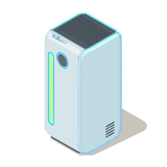 Minimal 2D flat vector of a Air Purifier, icon-style illustration on a white background