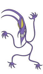 シンプルでかわいい紫色の悪魔