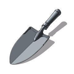 Spade, 2D flat vector illustration in icon style, isolated on a white background
