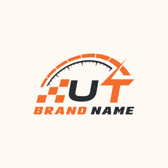 Letter U T logo icon design template elements