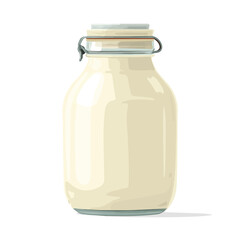 2D flat vector graphic of a Milk Can in icon style, isolated on white background