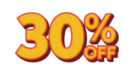 Grab amazing savings with a bold 30% off sale announcement, perfect for driving customer excitement and sales!