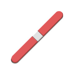 Flat 2D Nail File vector illustration, icon graphic on white background