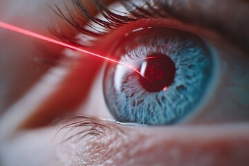 Laser treatment targeting the eye showcases advanced technology in vision correction procedures