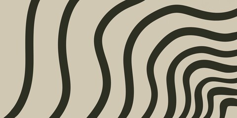 Medium-sized wavy lines, abstract monochrome pattern