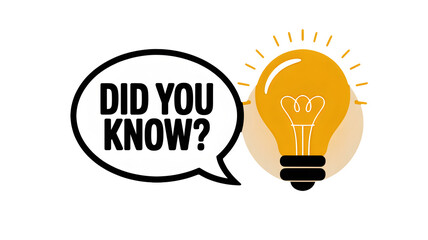 Spark curiosity with a bright idea lightbulb and 'Did You Know?' question bubble