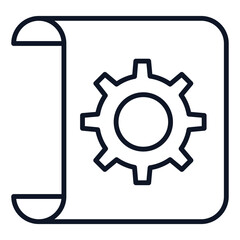 Technical Blueprint Icon