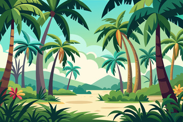 Fototapeta premium tropical palm trees