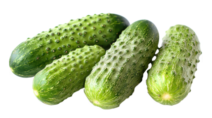 Fresh green cucumbers arranged against a dark background showcasing their detailed texture and vibrant coloration perfect for culinary creations and healthy eating.