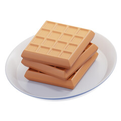 Waffle 3D Illustration