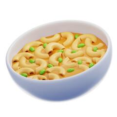 Mac and Cheese 3D Illustration