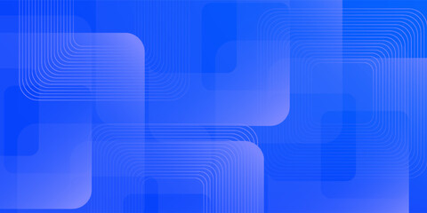 Modern abstract blue background. Vibrant gradient square shapes. Minimalist geometric design. Simple elements. Futuristic graphic. Suit for header, cover,