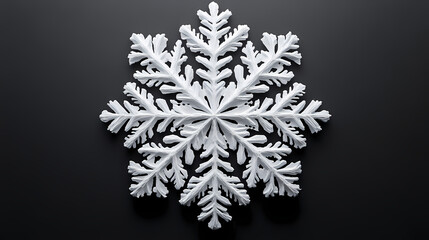 Paper Cut Snowflake on Dark Background