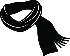 Scarf silhouette vector illustration