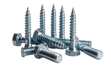 some screws arranged on an transparent surface