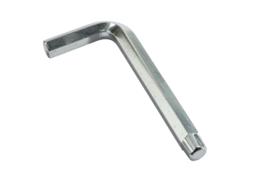 an insulated Allen key on a transparent surface