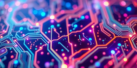 Abstract glowing circuit board texture, digital network concept,  science,  electric