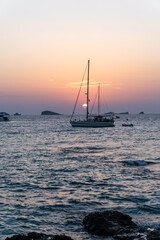 sailboat at sunset