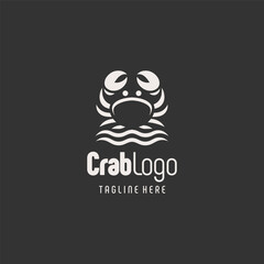 Luxury Black White Crab Vector