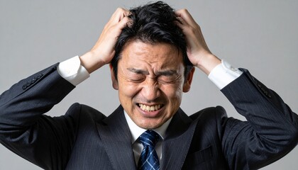 仕事の重圧に悩む社会人男性の感情表現