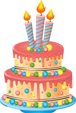 birthday cake with candles