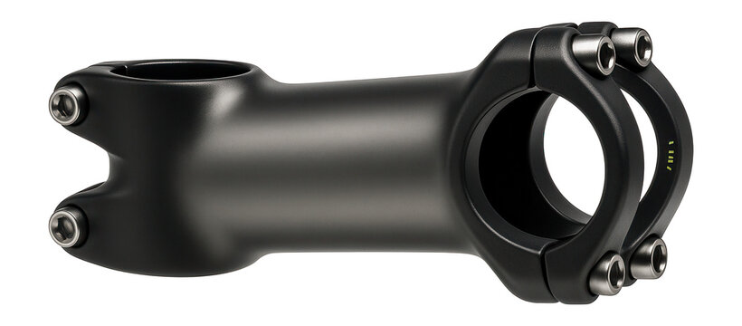 Reversible stem with a +/-10 degree rise for hybrid bicycles