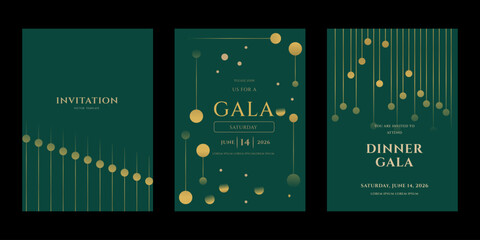 Modern Geometric Dinner Gala Invitation Cards  2026 Event