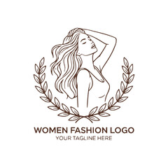 Beautiful Modern Woman Fashion Icon Vector Graphic Illustration