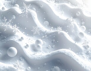 ふわふわ雪景色の冬背景セット／Fluffy Snow Winter Background Set