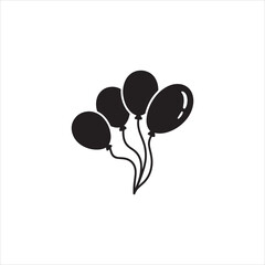 black silhouette of a Holi balloon
