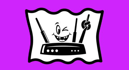 Wireless Router Illustration.