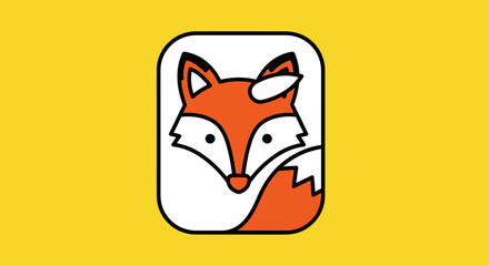 Stylized fox head illustration with clean lines and a modern aesthetic.