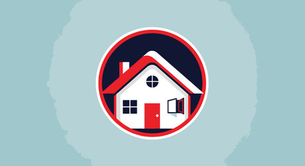 Simple House Icon Home Symbol Residential Property Real Estate Housing Concept Modern Design.