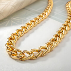 Obraz premium luxurious and shiny golden chain