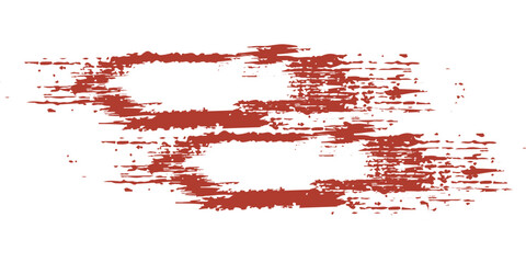 Red brush stroke isolated on white background. Trendy brush stroke for red ink paint, grunge backdrop, dirt banner, watercolor design and dirty texture. Brush stroke vector illustration