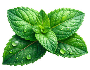 green leaf isolated on white