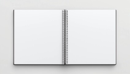 Blank open notebook 
