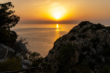 sunset in the mountains