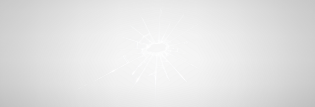 A bullet hole in glass, the structure of broken glass with shards. A pattern on glass from an impact or bullet strike, vector, png.