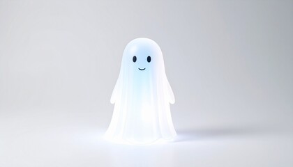 Cute Ghost Character with a Gentle Glow　優しい光を放つ可愛いおばけのキャラクター © noonekoon