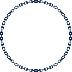 Circular Chain Frame Illustration for Badge, Emblem, or Industrial Design
