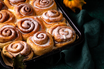 Fresh homemade bakery cinnamon buns