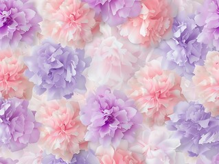 Vibrant Floral Background with Soft Pink, Purple, and White Petals Ideal for Spring and Summer Designs and Decorations