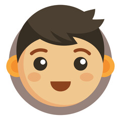 Neutral emoji face emotion expression with simple straight mouth and dot eyes symbol of indifference