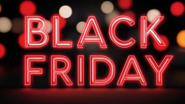 Black Friday signage special discounts store sales online marketing people shopping concept video motion