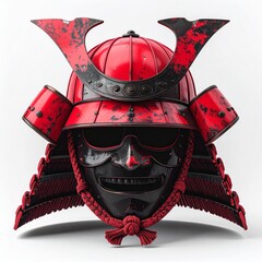 Samurai helmet isolated on white background