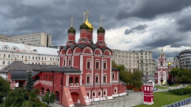 Moscow, Russia, 15 May 2025, Znamensky Cathedral &mdash; an Orthodox church in Kitay-gorod. It belongs to the Iverskoye deanery of the Moscow diocese of the Russian Orthodox Church.