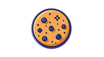Fototapeta premium Round Cookie with Blueberries.
